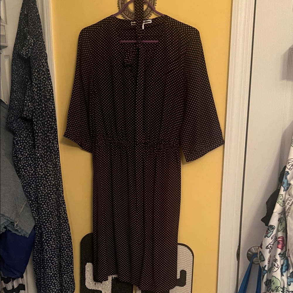 Brooklyn Industries dark blue and magenta Long Sleeve Dress